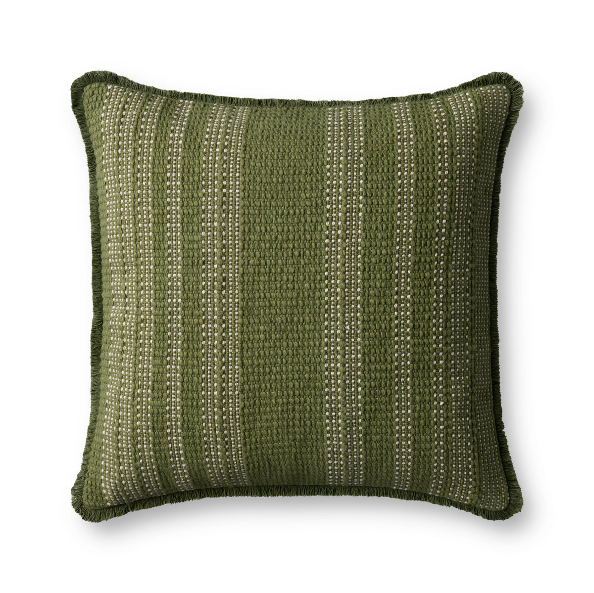 Green / Ivory Pillow (Pattern 2) — a Loloi pillow at Laurie Yapp Home.