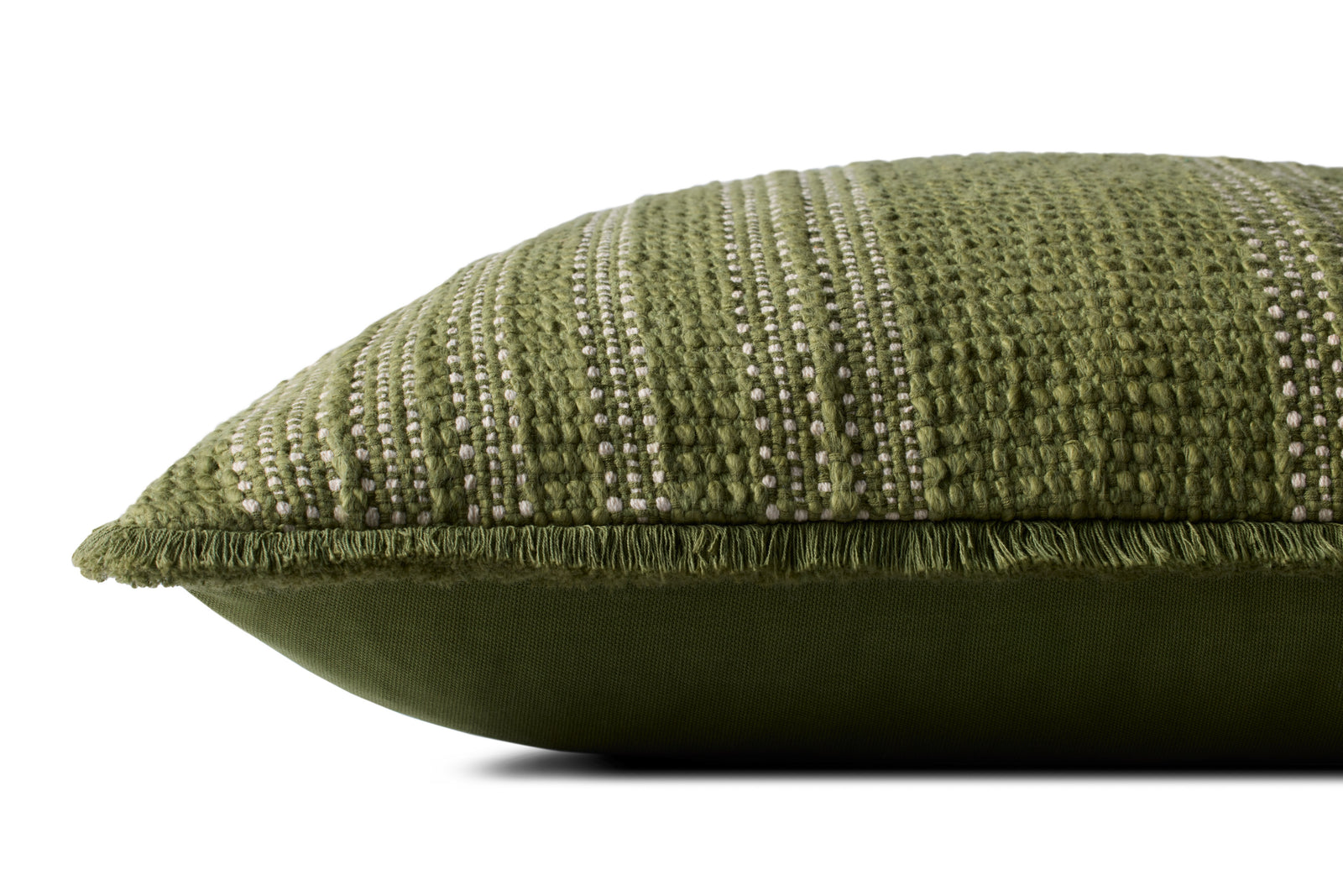 Green / Ivory Pillow (Pattern 2) — a Loloi pillow at Laurie Yapp Home.