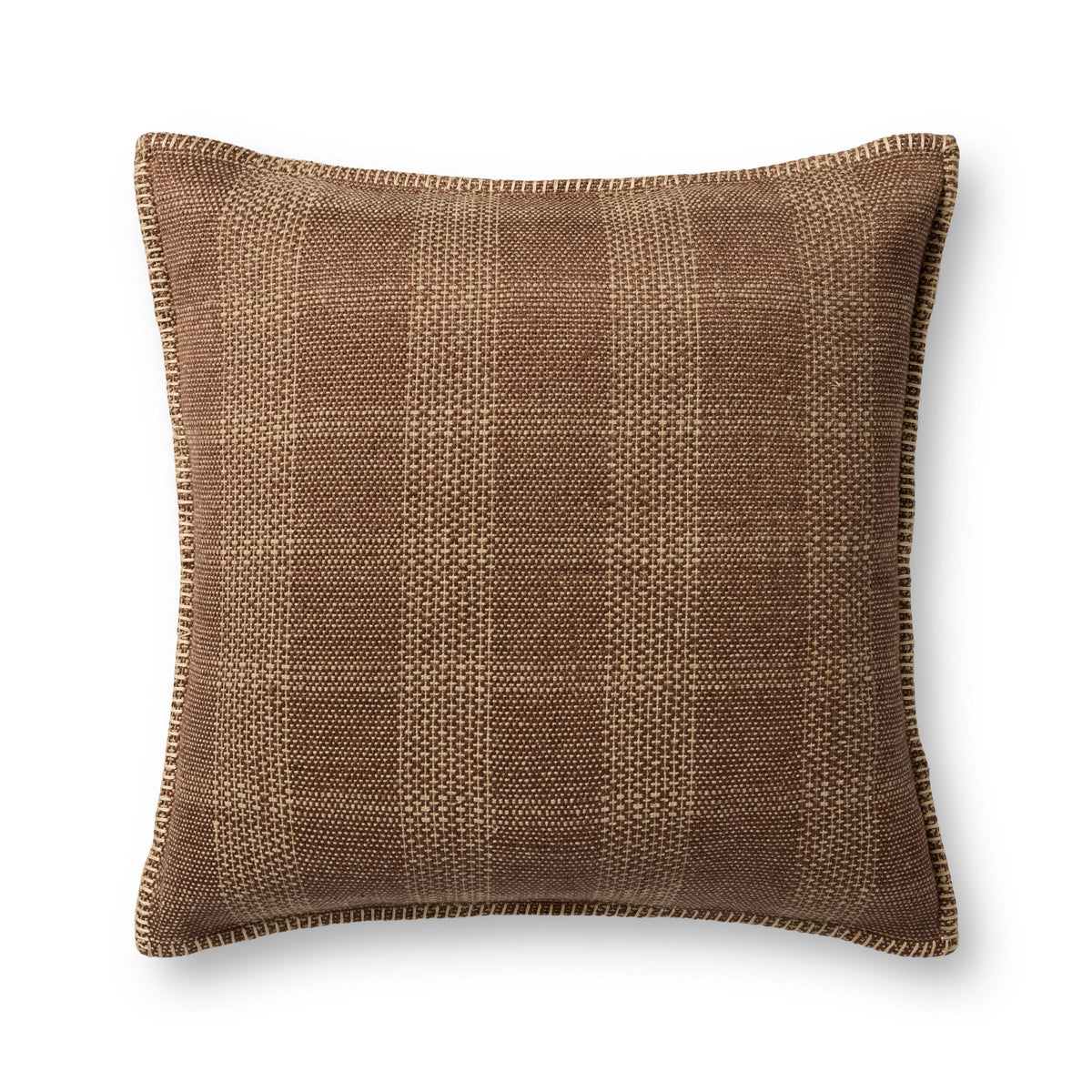 Brown / Tan Pillow — a Loloi pillow at Laurie Yapp Home.