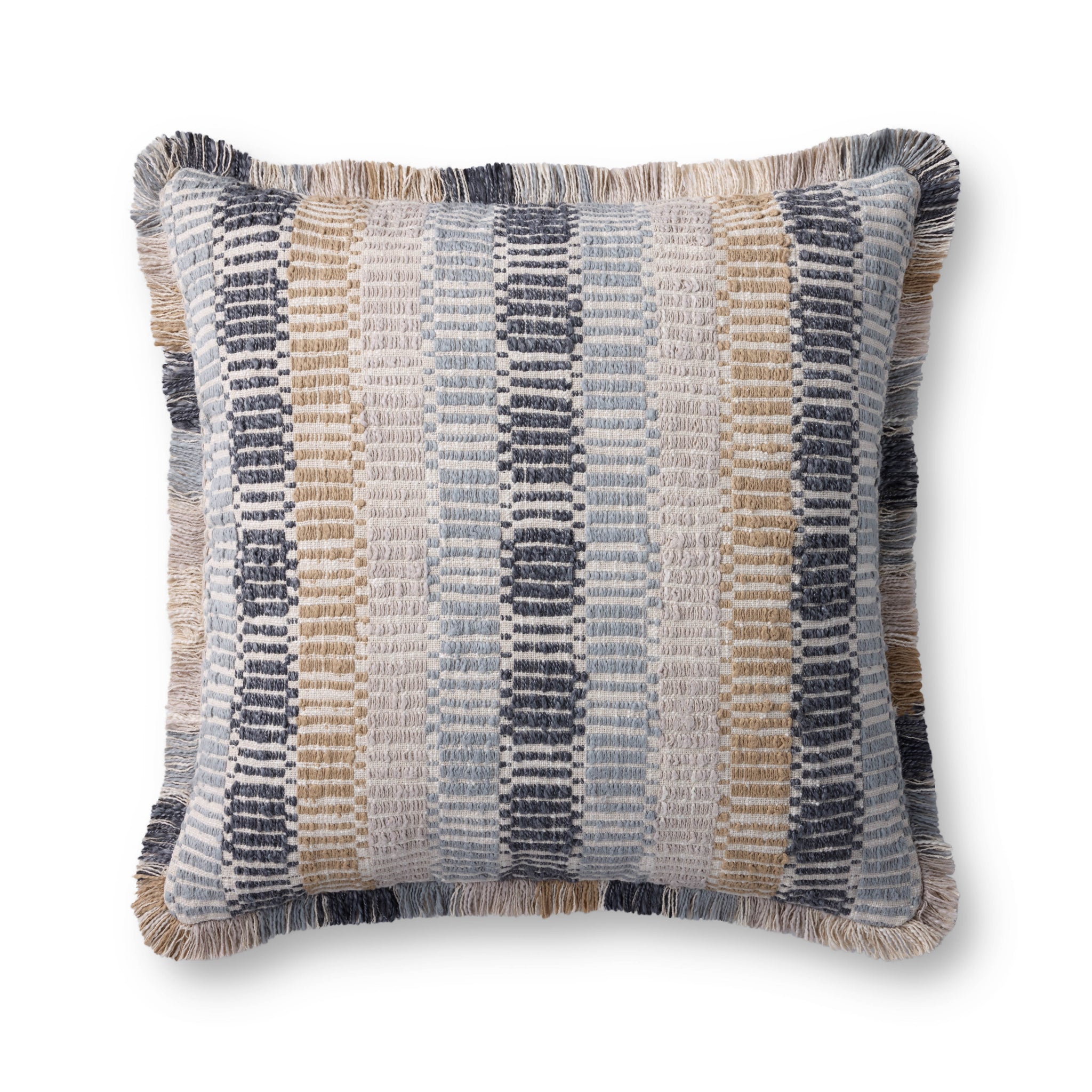 Blue / Multi Pillow (Pattern 5) — a Loloi pillow at Laurie Yapp Home.