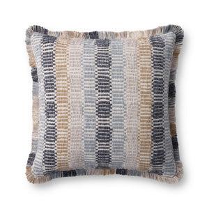 Blue / Multi Pillow (Pattern 5) — a Loloi pillow at Laurie Yapp Home.