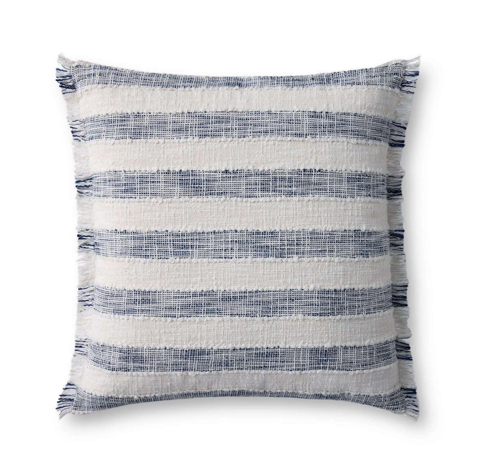 Blue / Ivory Pillow (Pattern 4) — a Loloi pillow at Laurie Yapp Home.