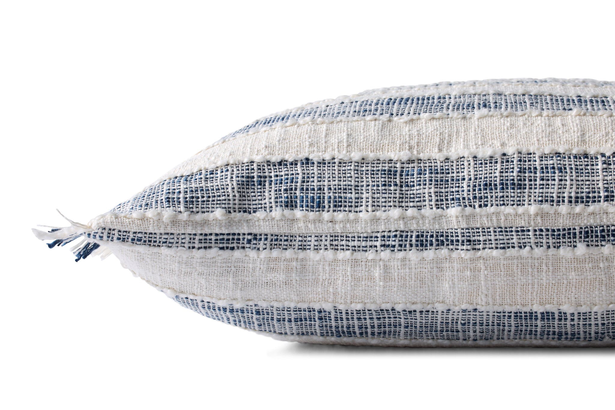 Blue / Ivory Pillow (Pattern 4) shown from another angle.