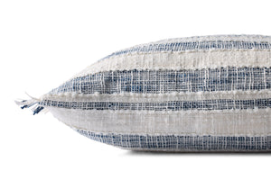 Blue / Ivory Pillow (Pattern 4) shown from another angle.