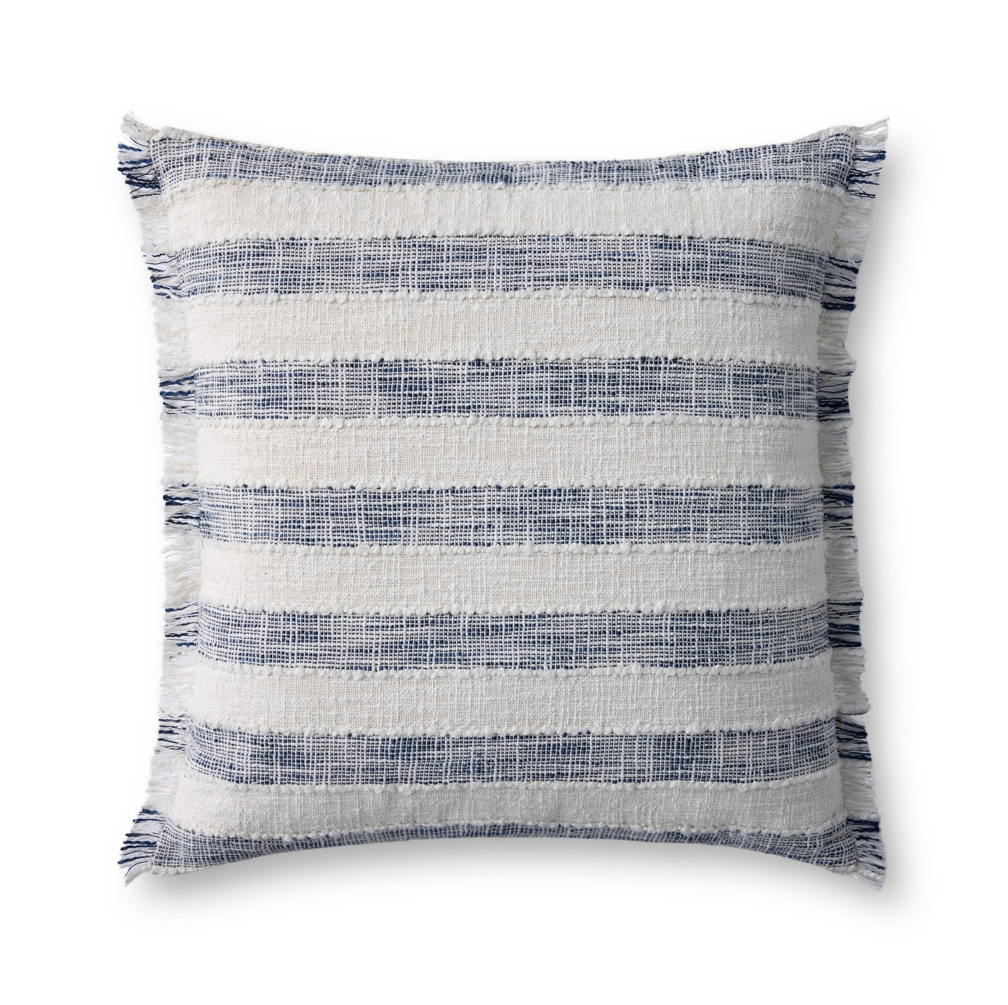 Blue / Ivory Pillow (Pattern 4) — a Loloi pillow at Laurie Yapp Home.