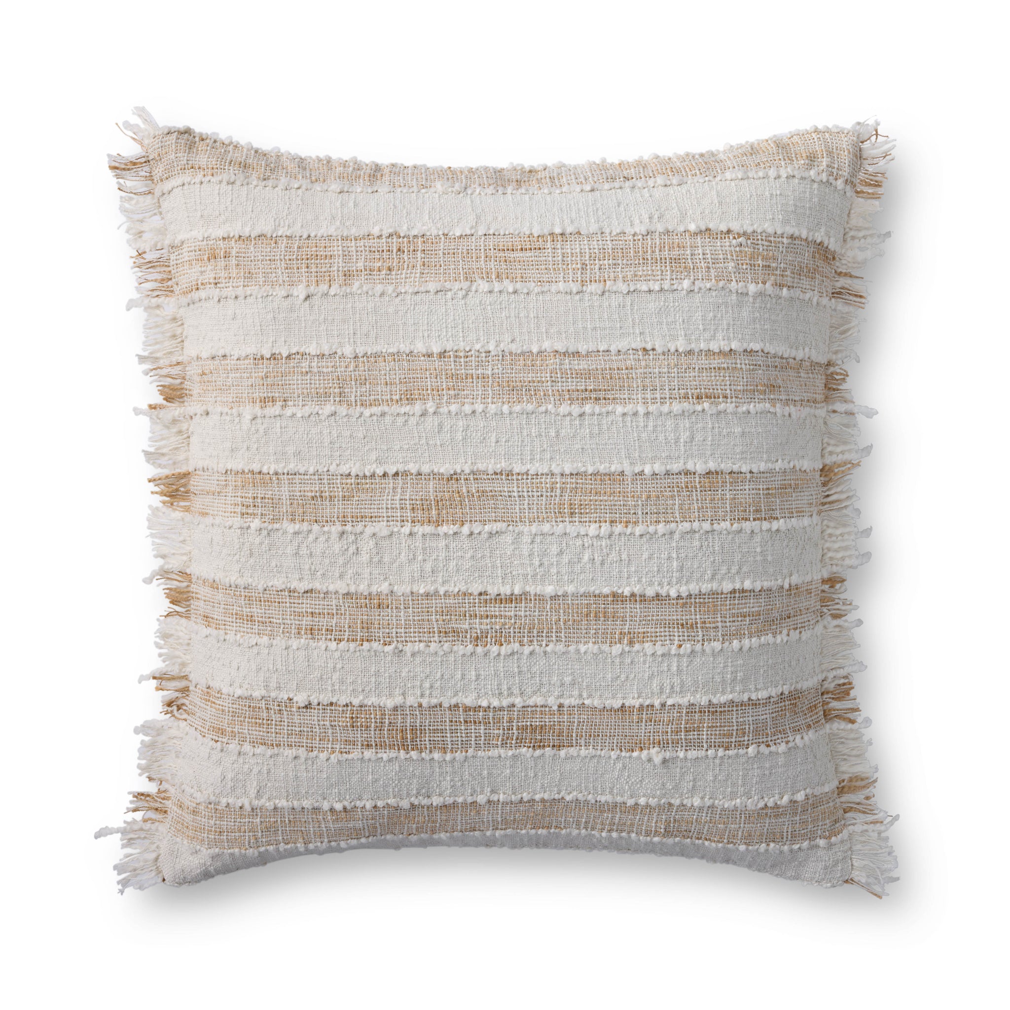 Beige / Ivory Pillow (Pattern 1) — a Loloi pillow at Laurie Yapp Home.
