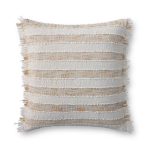 Beige / Ivory Pillow (Pattern 1) — a Loloi pillow at Laurie Yapp Home.