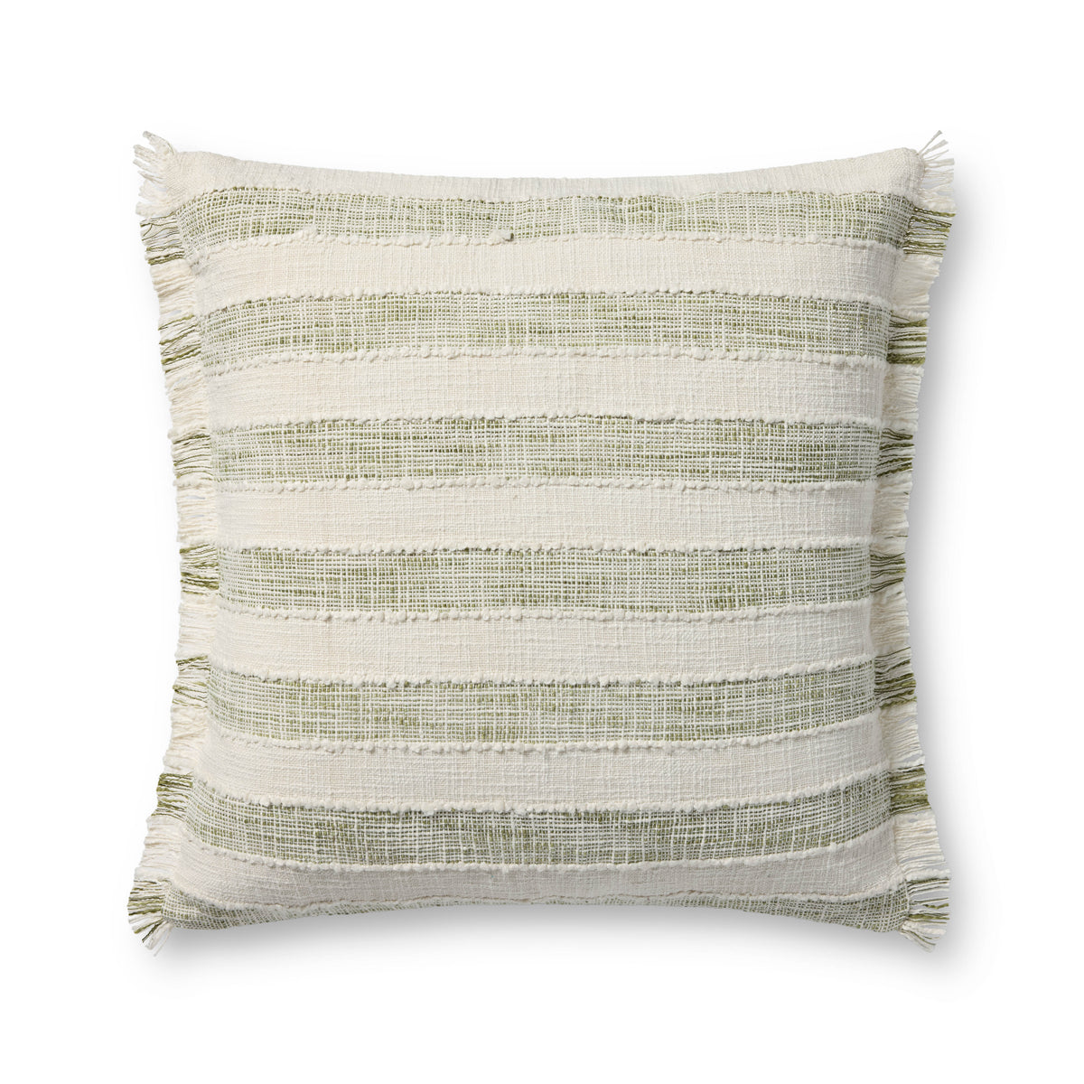 Green / Ivory Pillow (Pattern 3) — a Loloi pillow at Laurie Yapp Home.