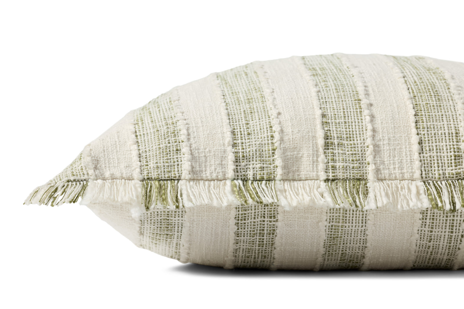 Green / Ivory Pillow (Pattern 3) — a Loloi pillow at Laurie Yapp Home.