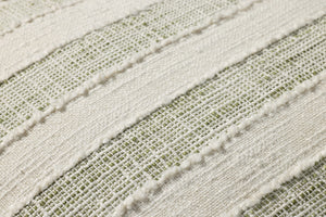 Green / Ivory Pillow (Pattern 3) shown from a different angle to reveal its pattern.