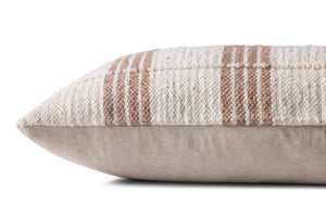 Brown / Ivory Pillow (Pattern 1) shown from a different angle to reveal its pattern.