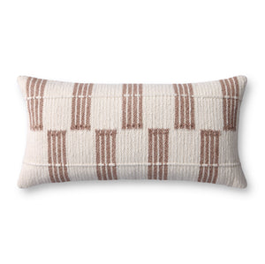 Brown / Ivory Pillow (Pattern 1) — a Loloi pillow at Laurie Yapp Home.