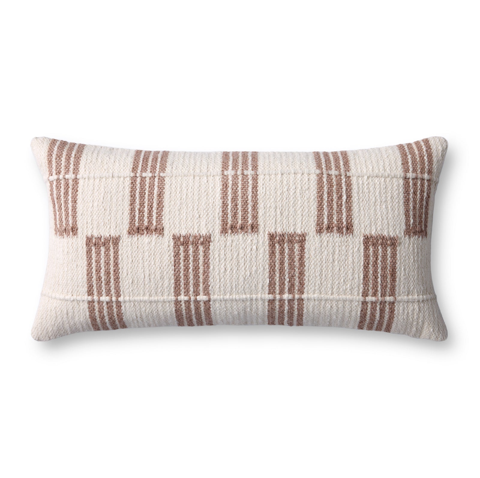 Rust / Ivory Pillow (Pattern 2) — a Loloi pillow at Laurie Yapp Home.