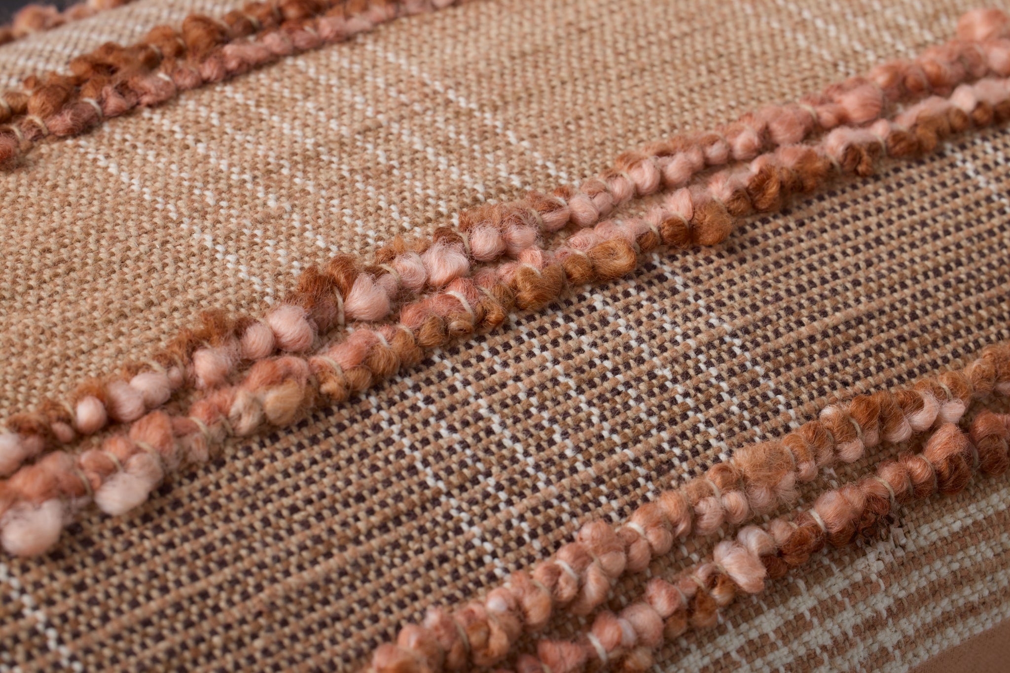 Rust / Multi Pillow (Pattern 4) shown from another angle.