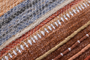 Rust / Multi Pillow (Pattern 5) shown from a different angle to reveal its pattern.