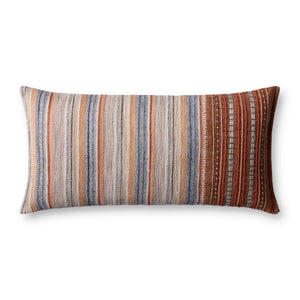 Rust / Multi Pillow (Pattern 5) — a Loloi pillow at Laurie Yapp Home.