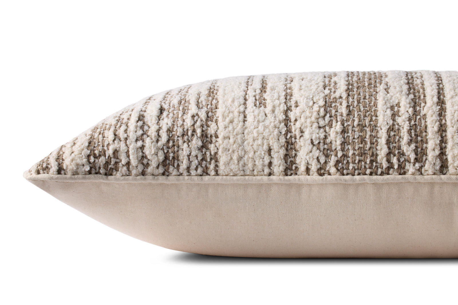 Dark Taupe / Ivory Pillow — a Loloi pillow at Laurie Yapp Home.