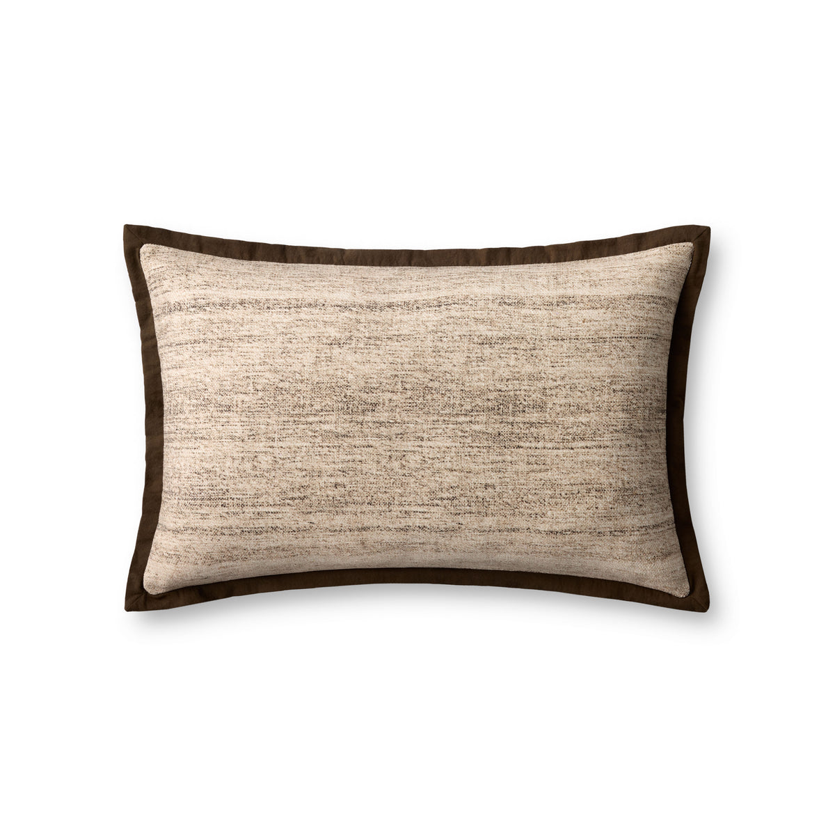 Brown / Ivory Pillow (Pattern 2) — a Loloi pillow at Laurie Yapp Home.