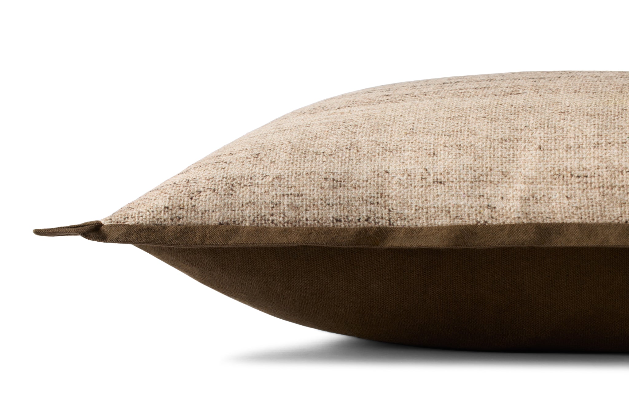 Brown / Ivory Pillow (Pattern 2) shown from another angle.