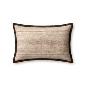 Brown / Ivory Pillow (Pattern 2) — a Loloi pillow at Laurie Yapp Home.