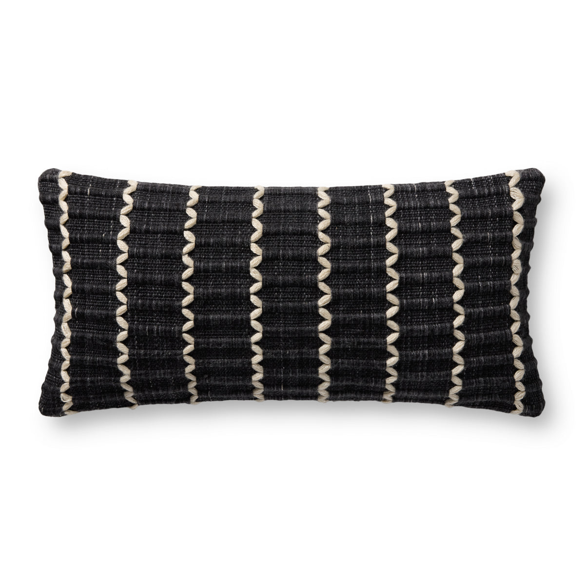 Black Pillow (Pattern 5) — a Loloi pillow at Laurie Yapp Home.