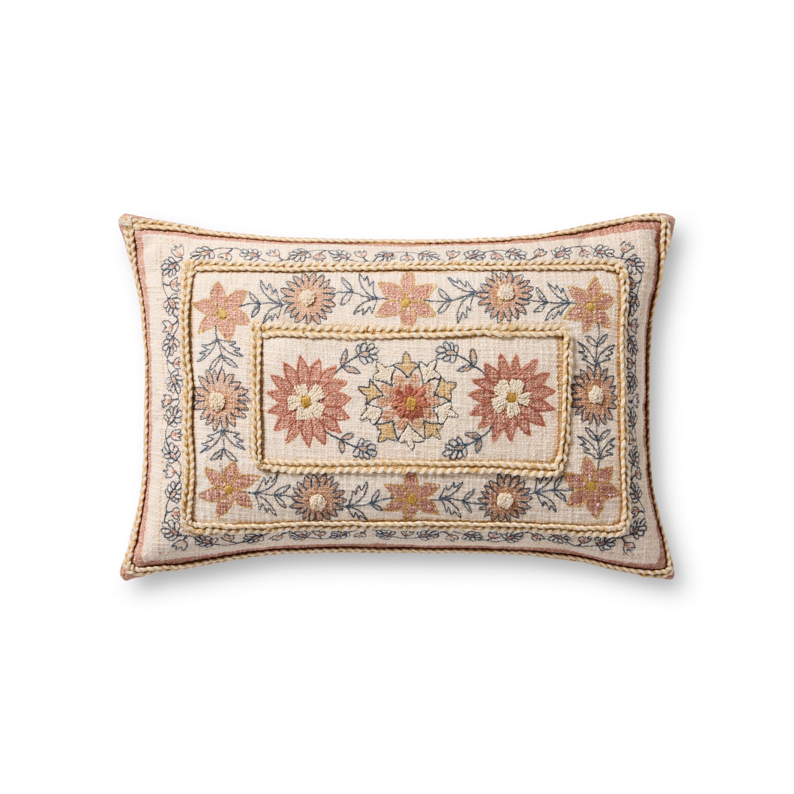 Red / Multi Pillow (Pattern 4) — a Loloi pillow at Laurie Yapp Home.