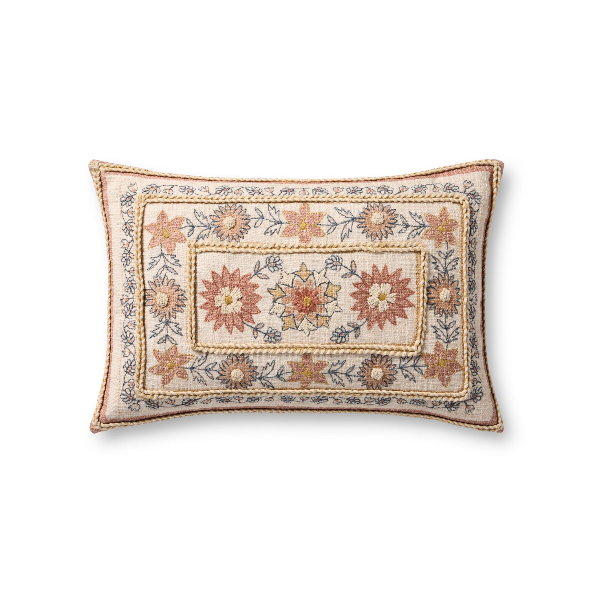 Red / Multi Pillow (Pattern 4) — a Loloi pillow at Laurie Yapp Home.