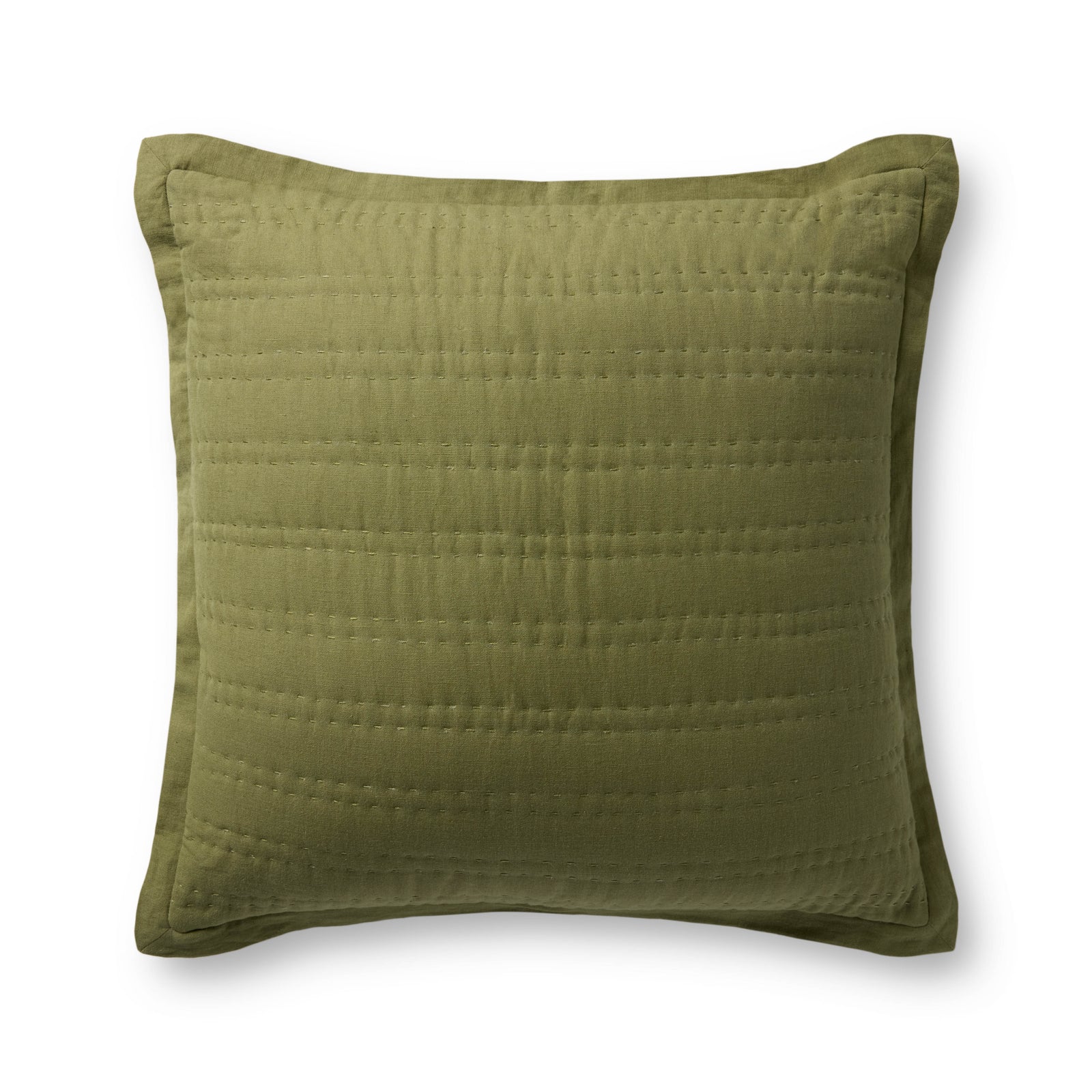 Green Pillow (Pattern 13) — a Loloi pillow at Laurie Yapp Home.