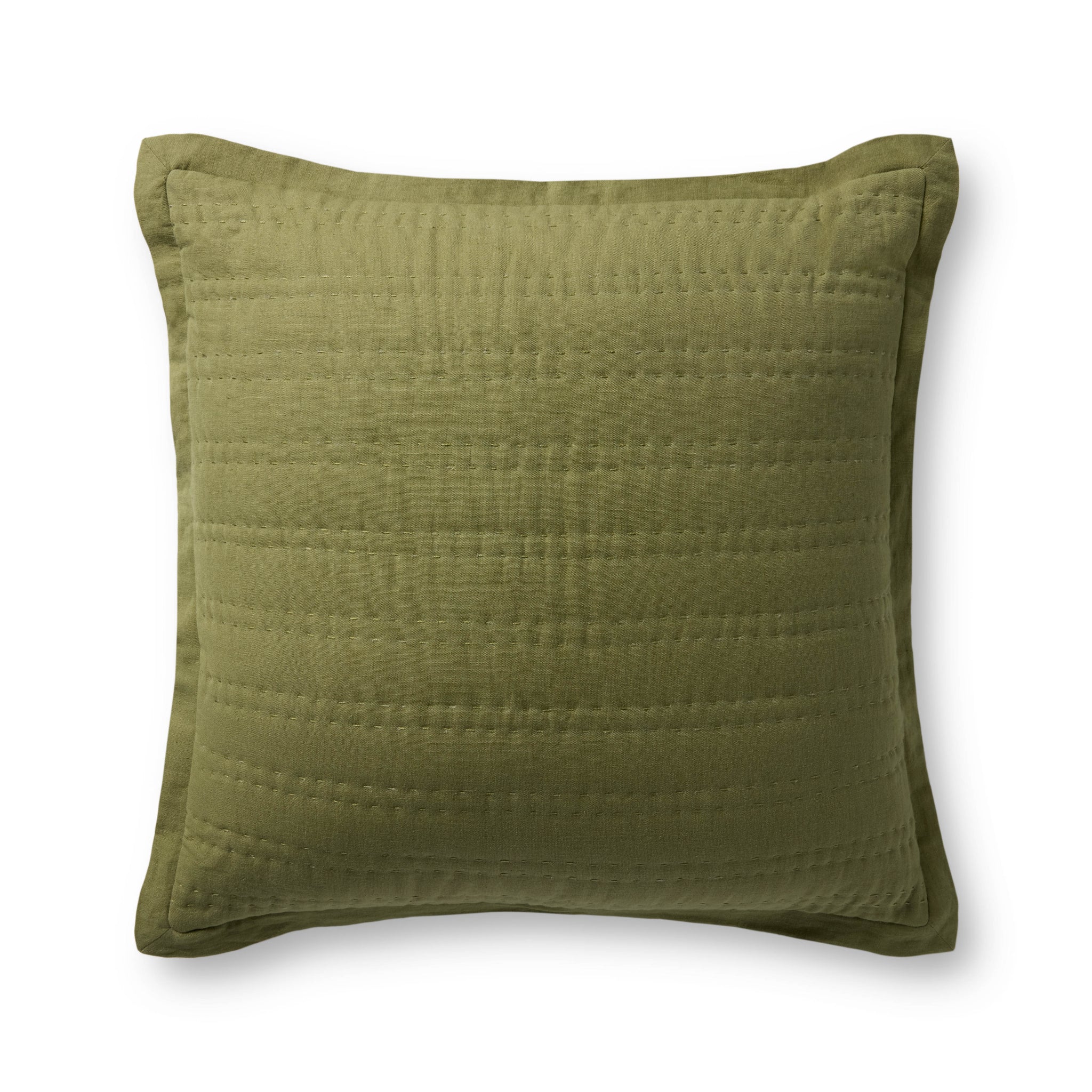 Green Pillow (Pattern 13) — a Loloi pillow at Laurie Yapp Home.
