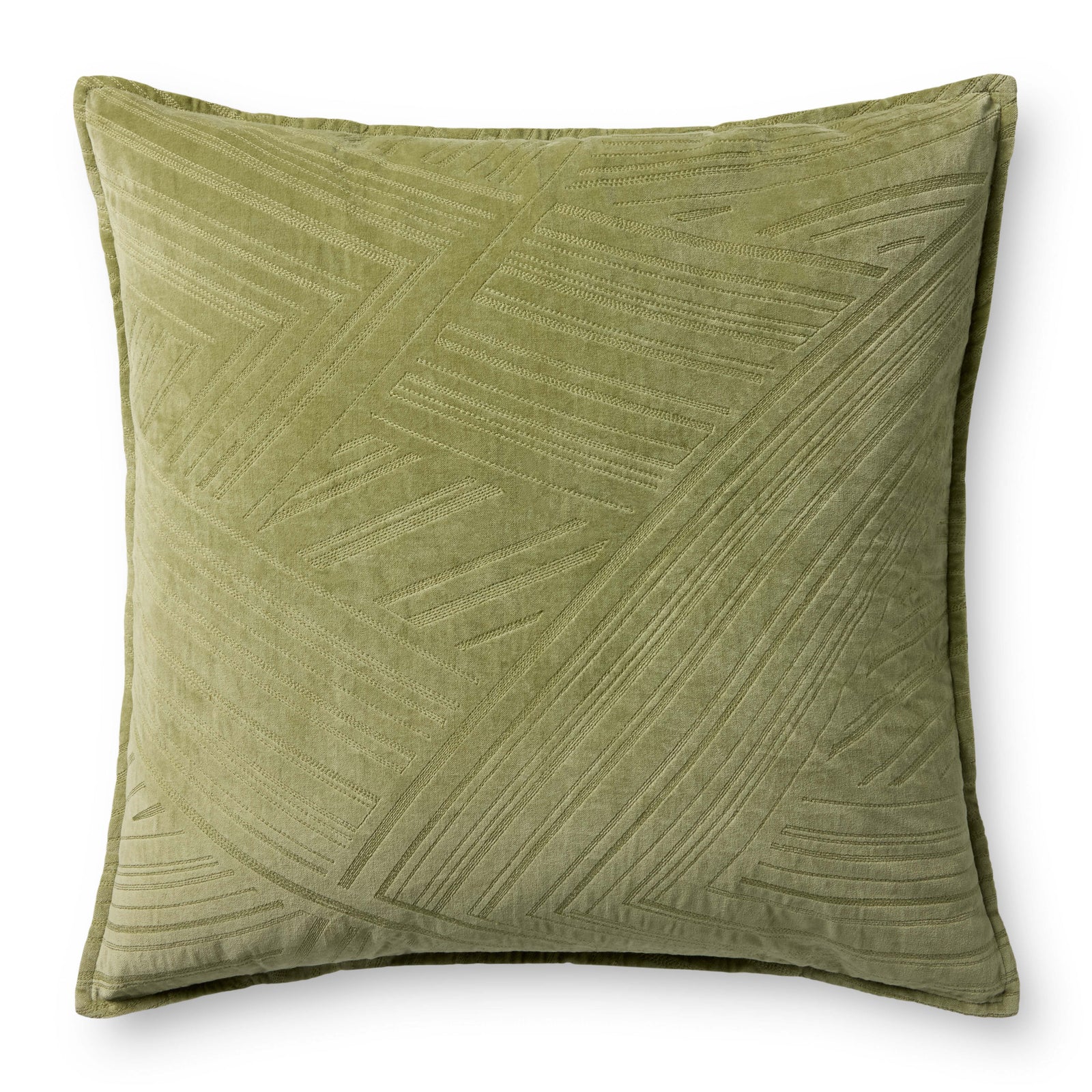Green Pillow (Pattern 14) — a Loloi pillow at Laurie Yapp Home.