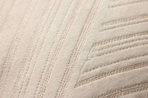 Ivory Pillow (Pattern 10) shown from a different angle to reveal its pattern.