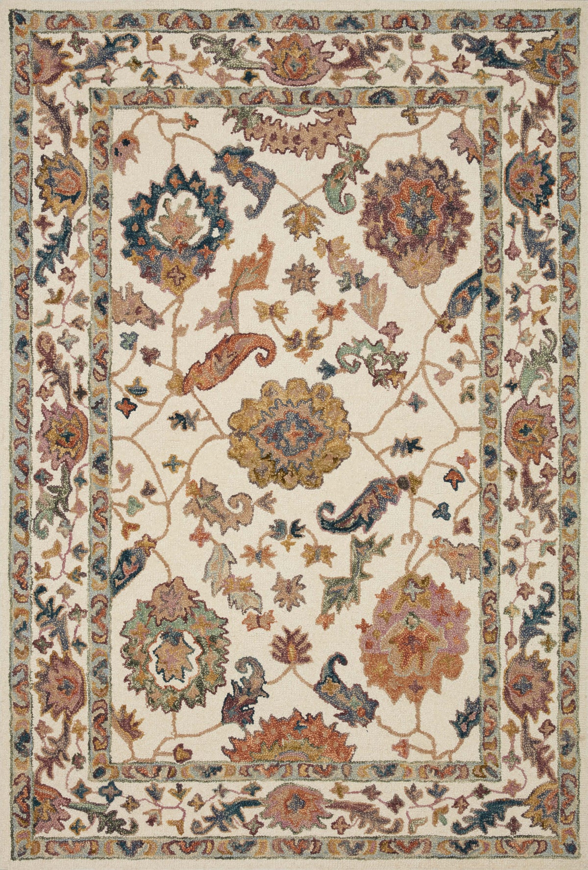 Padma White / Multi — a Loloi rug at Laurie Yapp Home.