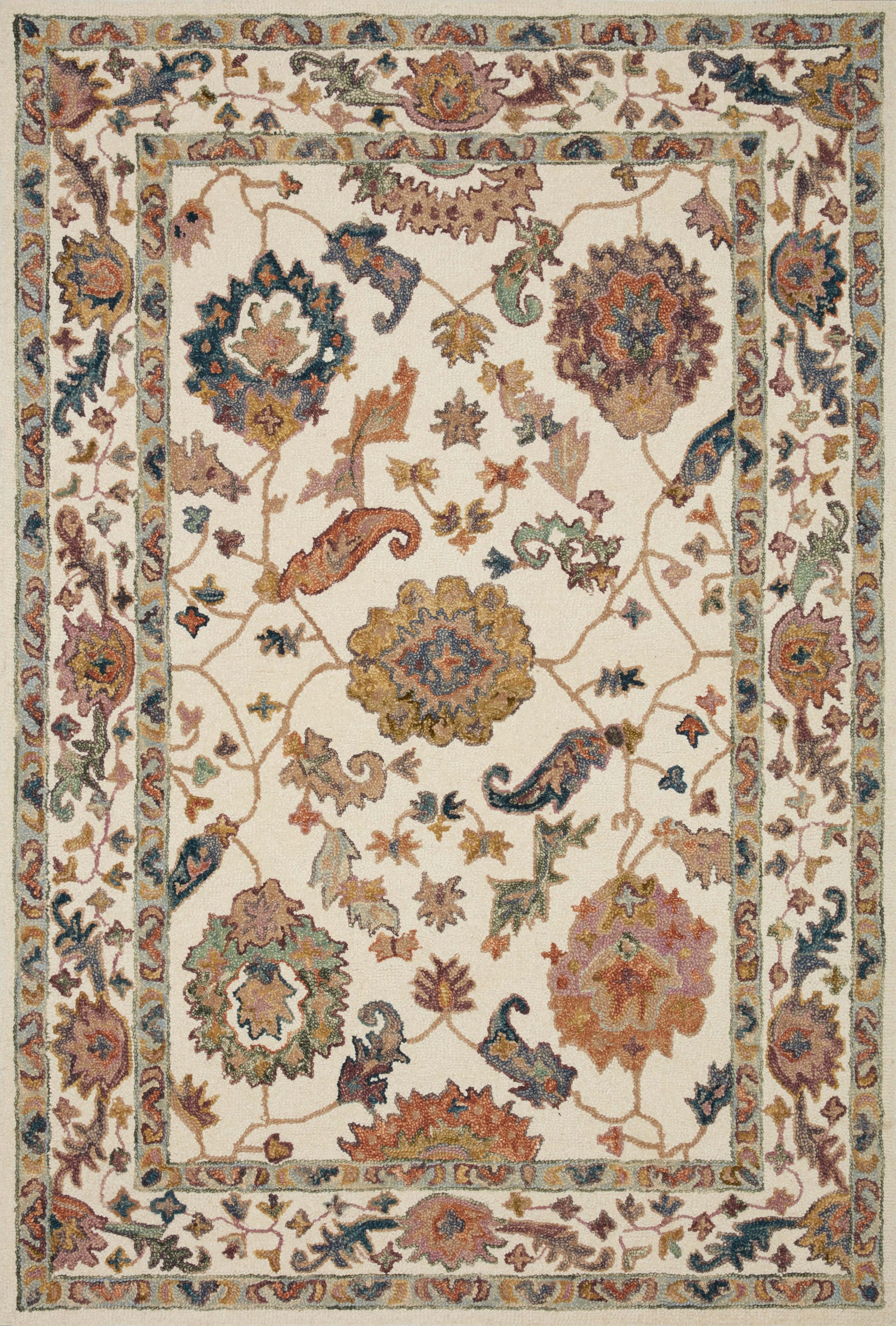 Padma White / Multi — a Loloi rug at Laurie Yapp Home.