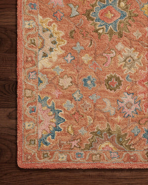 Side view of the Padma Terracotta / Multi rug.