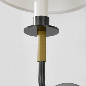 Close-up of the Paramus Wall Sconce showing the arm curve and shade silhouette.