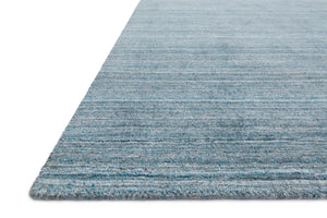Side view of the Pasadena Aqua rug.