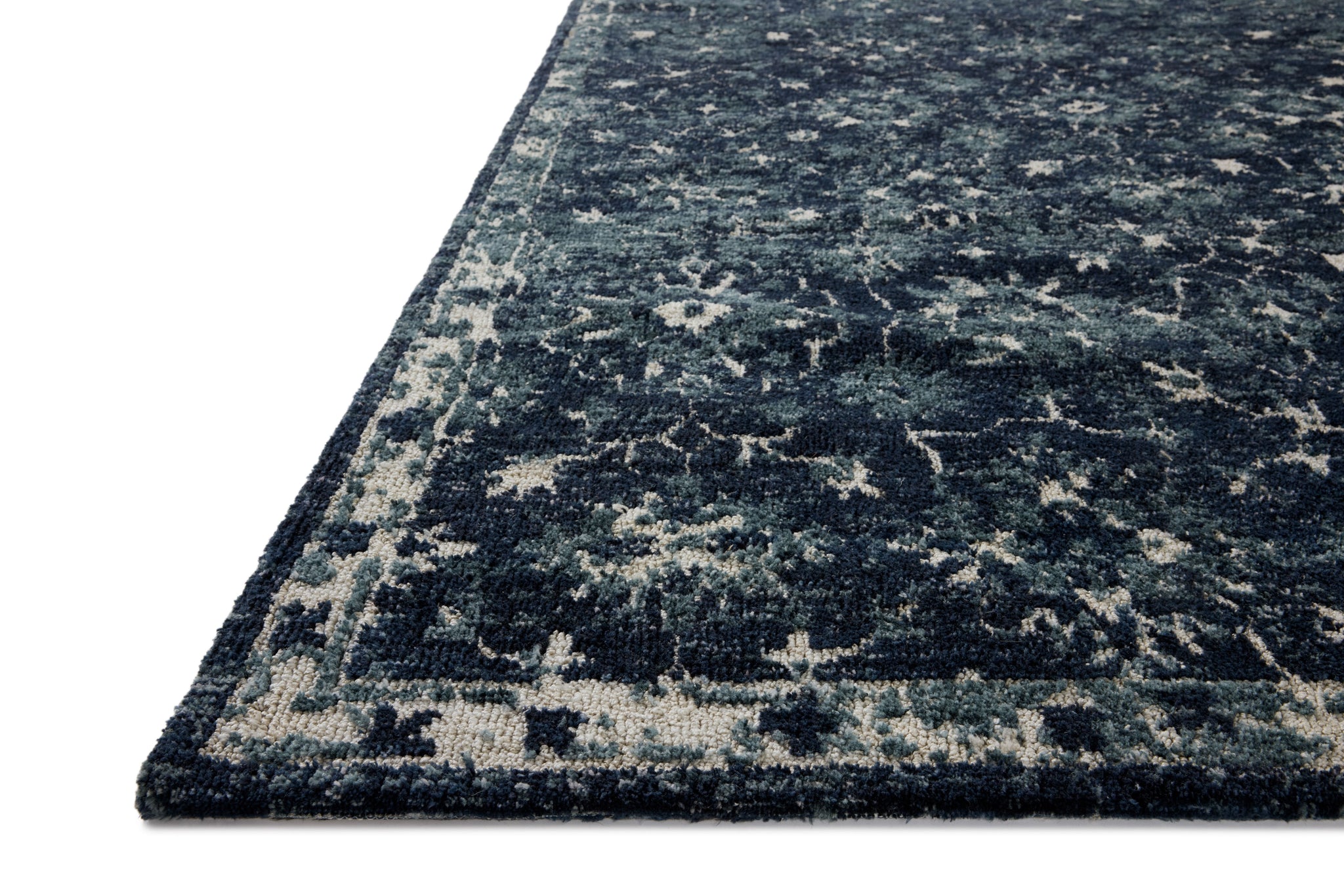 Percival Navy / Ivory shown from a different angle to reveal its pattern.