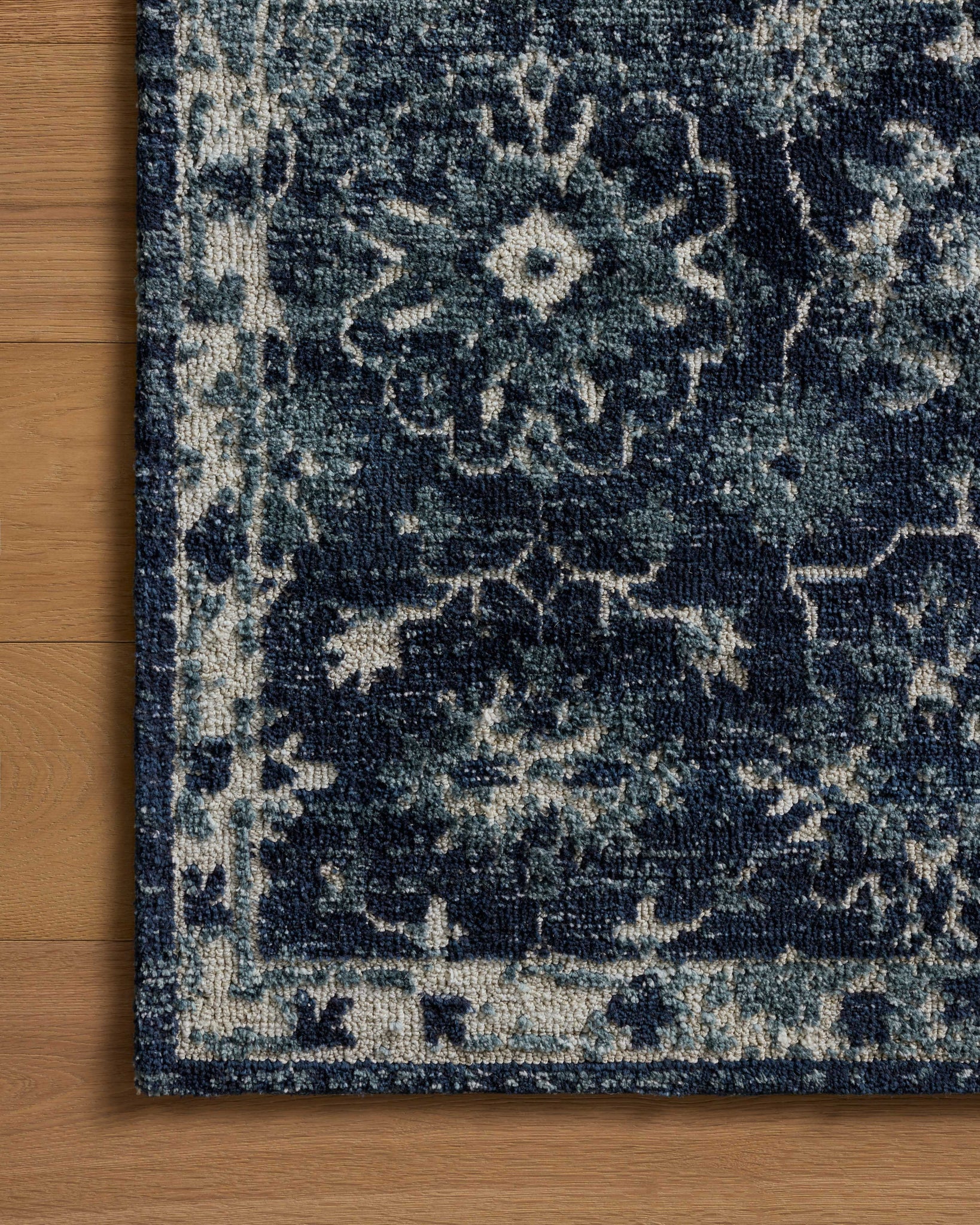 Percival Navy / Ivory shown from a different angle to reveal its pattern.