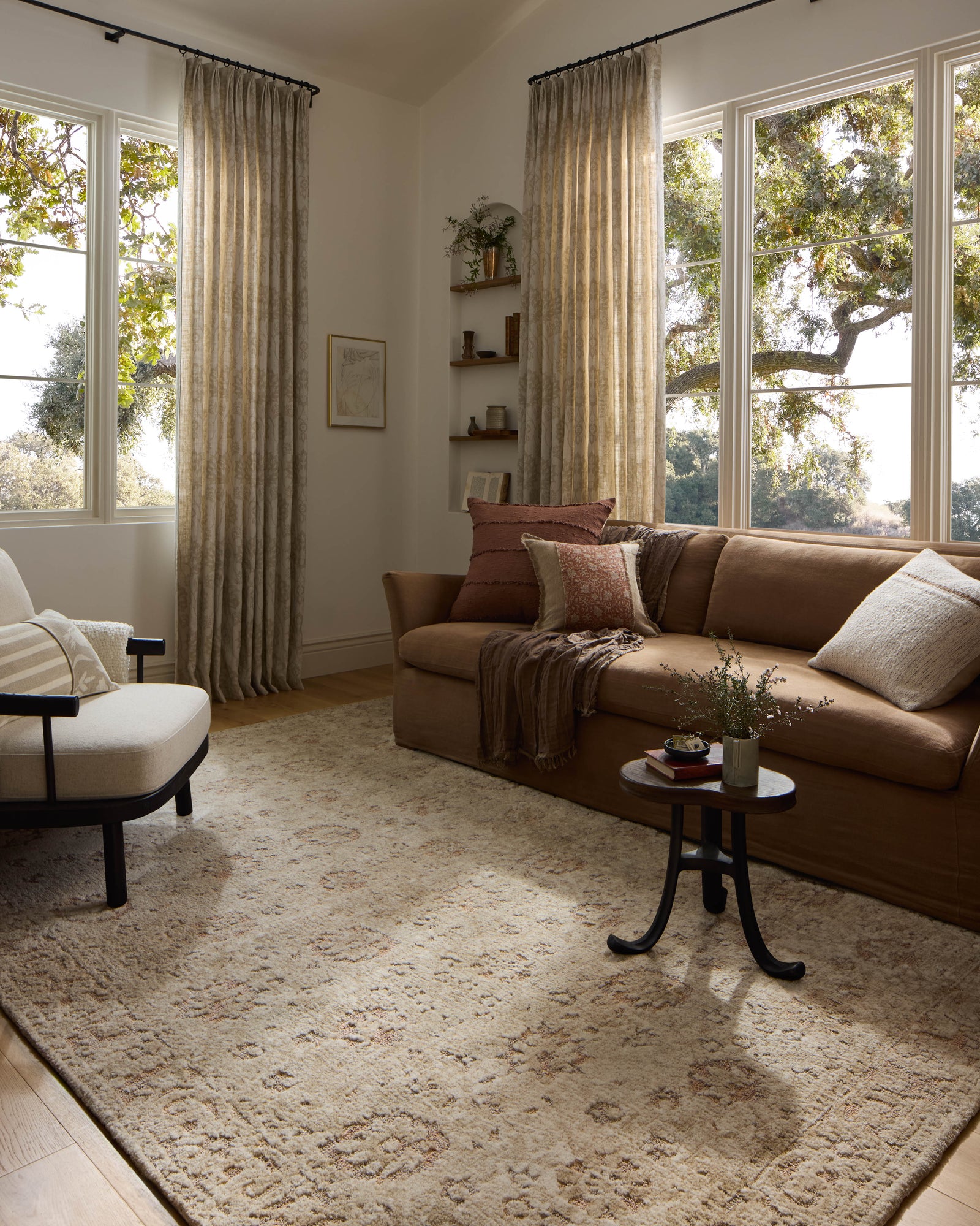 Percival Natural / Salmon — a Loloi rug at Laurie Yapp Home.