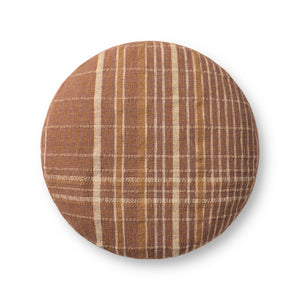Wallace Clay Clay Pouf shown from a different angle to reveal its pattern.