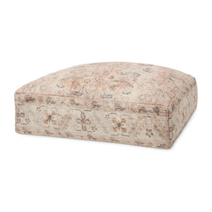 Poufs Blush / Multi — a Loloi pouf at Laurie Yapp Home.