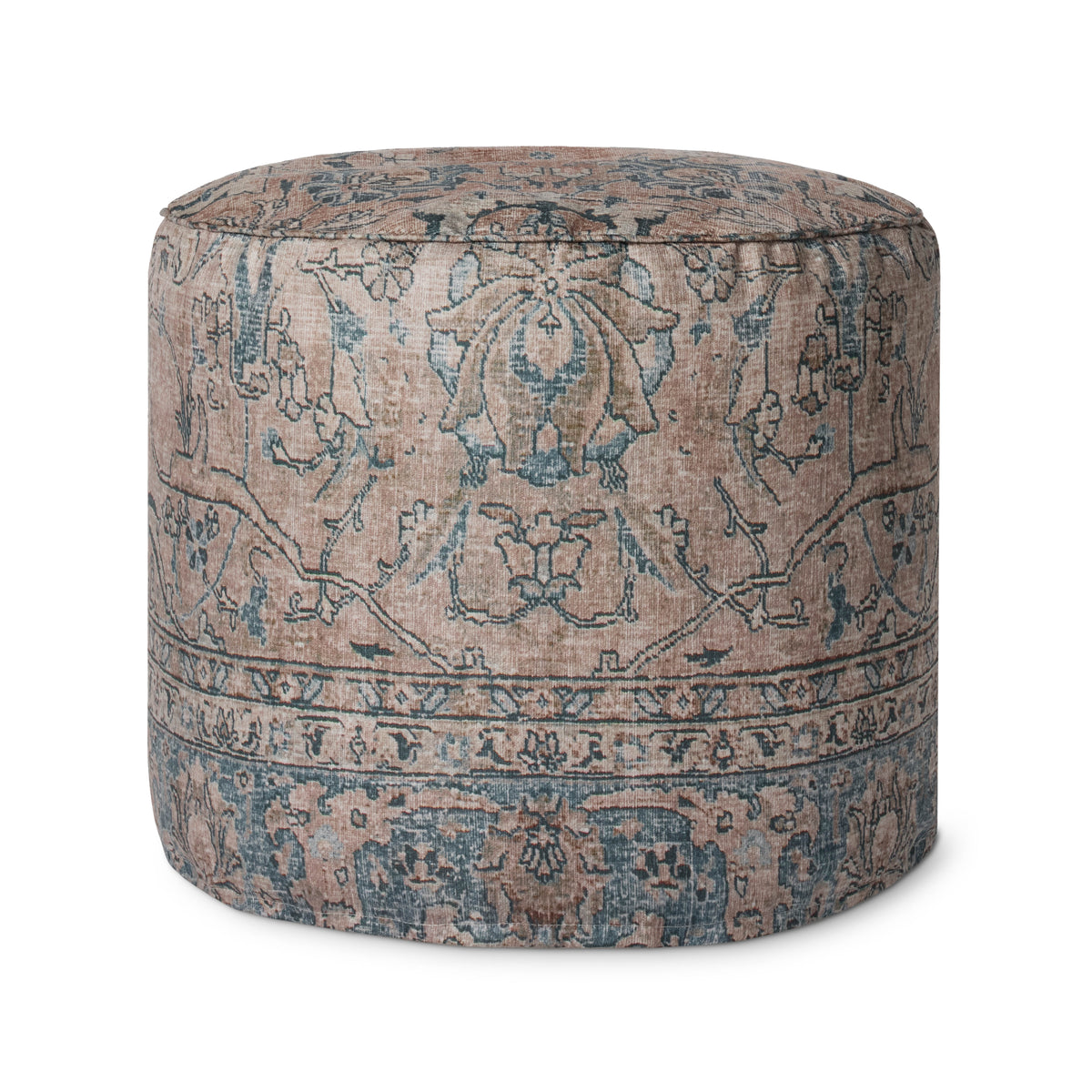 Taupe Pouf — a Loloi pouf at Laurie Yapp Home.