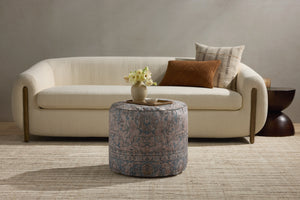 Taupe Pouf shown from another angle.