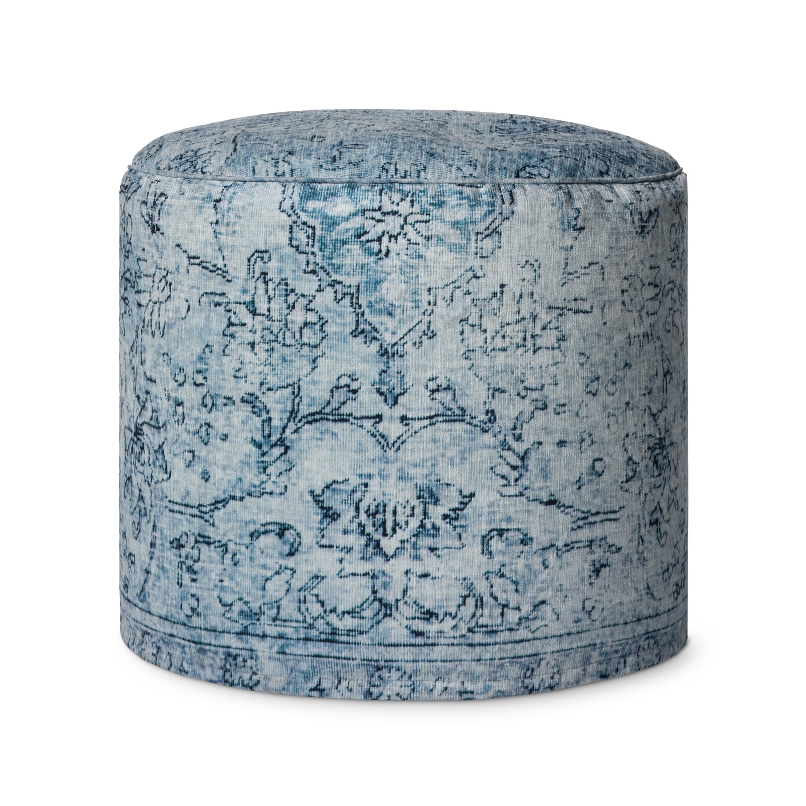 Slate Pouf — a Loloi pouf at Laurie Yapp Home.