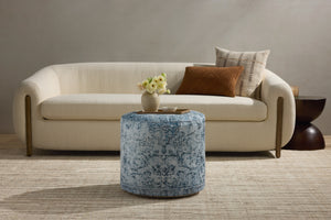 Slate Pouf shown from another angle.