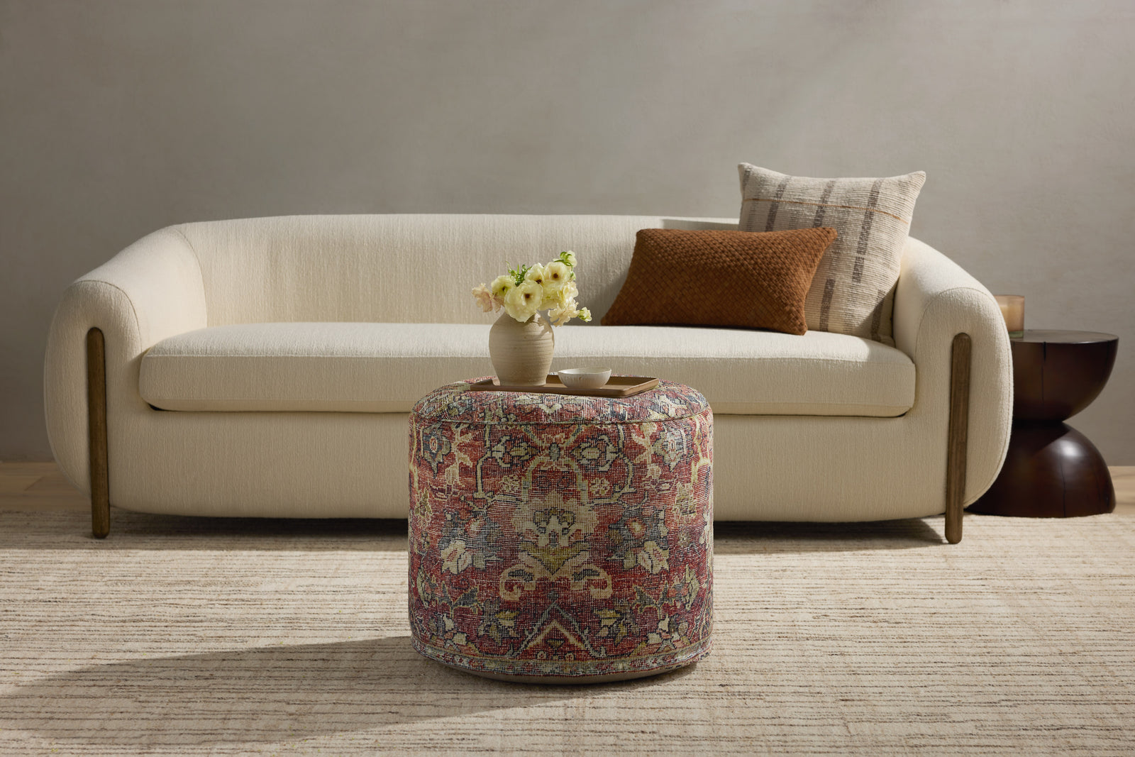 Spice Pouf — a Loloi pouf at Laurie Yapp Home.
