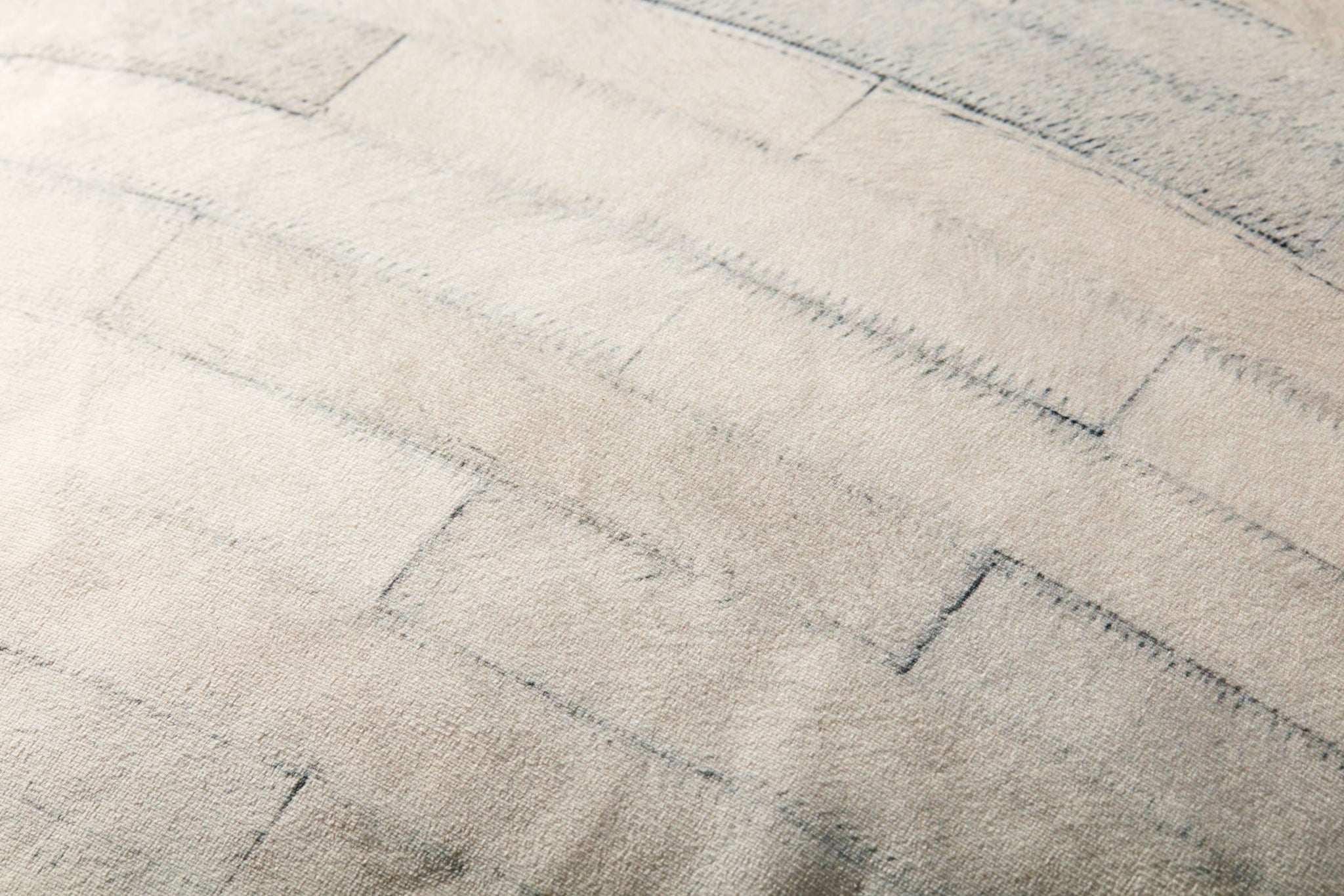 Ivory / Grey Pouf shown from another angle.