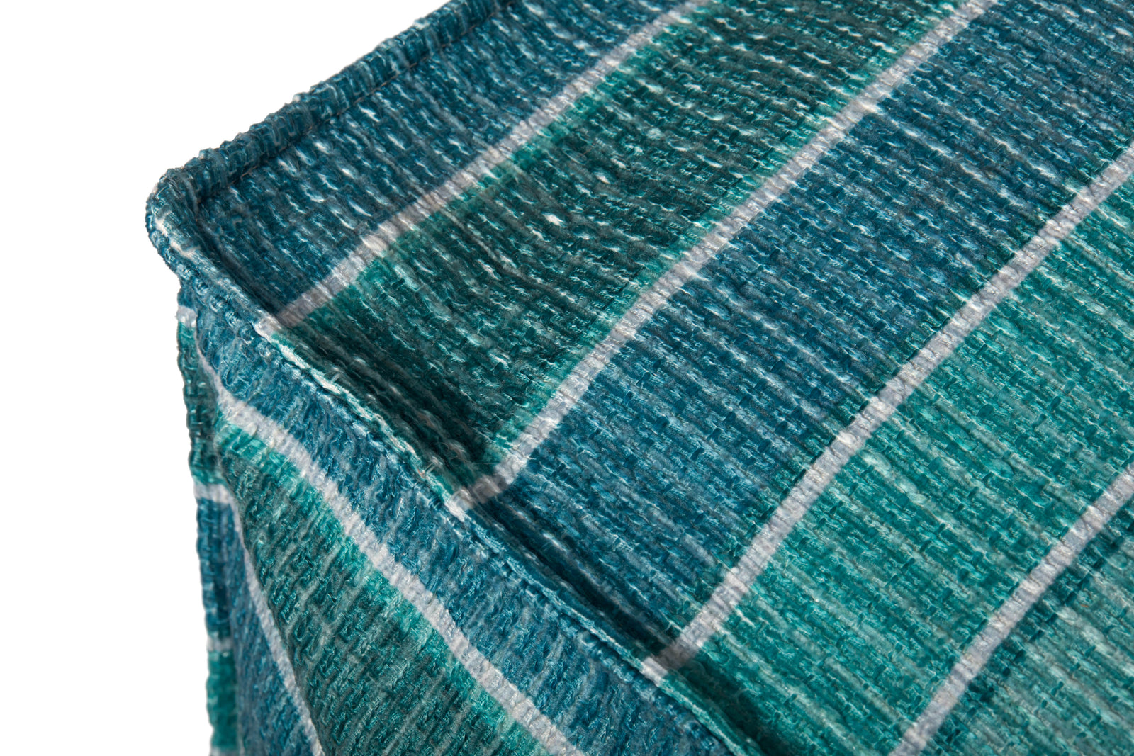 Poufs Lagoon / Blue — a Loloi pouf at Laurie Yapp Home.