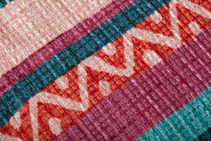 Poufs Fiesta shown from a different angle to reveal its pattern.