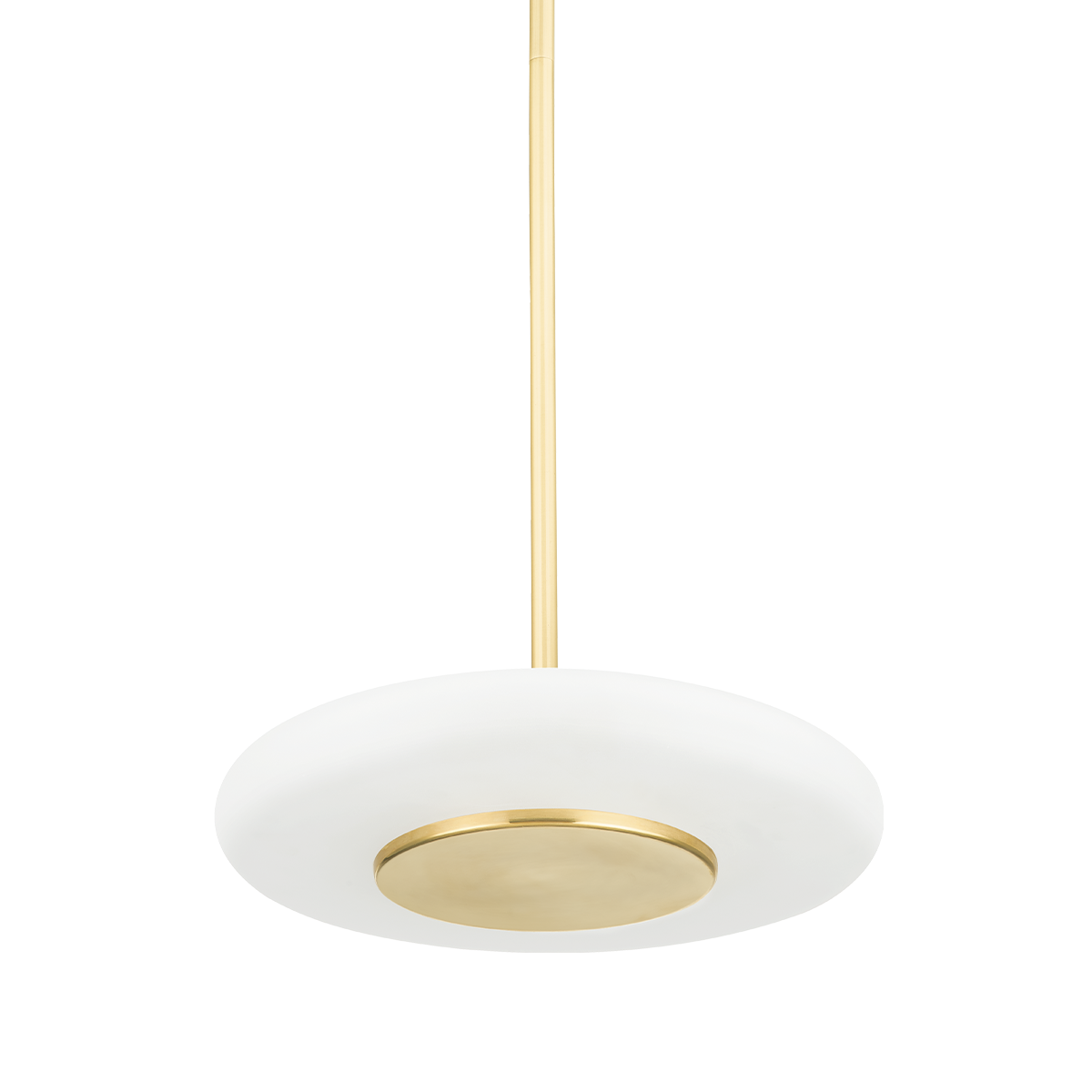 Blyford Pendant 15.5" in aged brass — a Hudson Valley pendant for kitchens, entries, and dining rooms at Laurie Yapp Home.